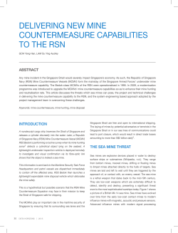 Delivering New Mine Countermeasure Capabilities to the RSN