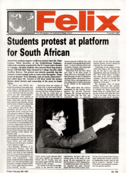 Founded 1949 About forty students staged a vociferous protest