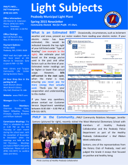 MARCH 2015 NEWSLETTER "What Is an Estimated Bill?"