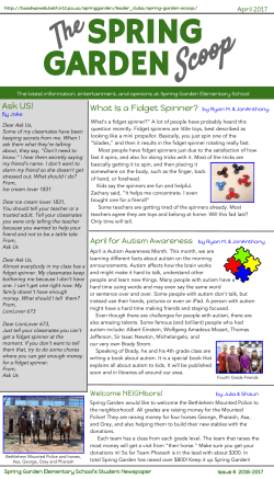 April 2017 Spring Garden Scoop - Bethlehem Area School District