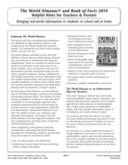 The World Almanac&reg; and Book of Facts 2014