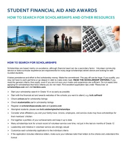 How to Search for Scholarships