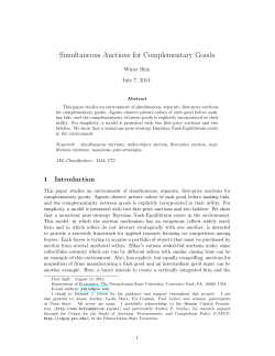 Simultaneous Auctions for Complementary Goods
