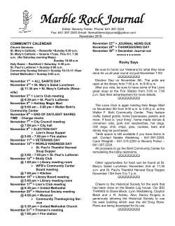 Marble Rock Journal - Marble Rock Historical Society