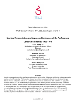 Modular Encapsulation and Japanese Dominance of the