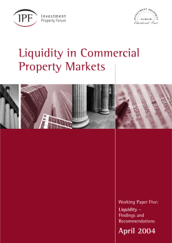 Liquidity in Commercial Property Markets