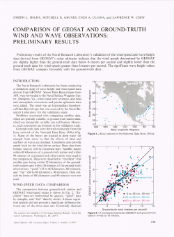 comparison of geosat and ground-truth wind and wave observations