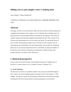 Sibling curves and complex roots 1: looking