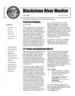 April 2007 - Blackstone River Watershed Association