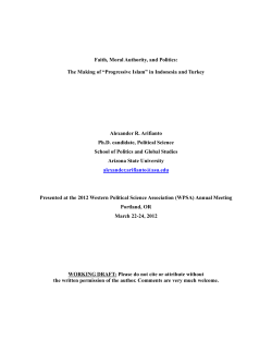 Faith, Moral Authority, and Politics: The Making of &ldquo;Progressive Islam