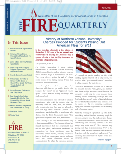 In This Issue Victory at Northern Arizona University: Charges
