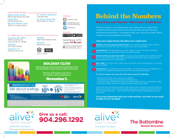 Behind the Numbers - Alive Credit Union