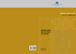 Interbank lending, credit risk premia and collateral - ECB