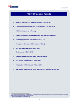FY2016 Financial Results