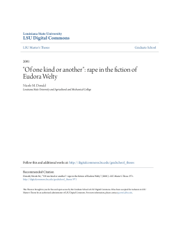 "Of one kind or another": rape in the fiction of Eudora Welty
