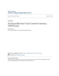 An Intractable Issue? Gun Control in America, 1968