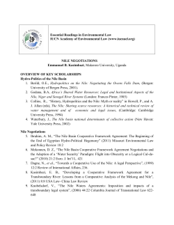 NILE NEGOTIATIONS Emmanuel B. Kasimb