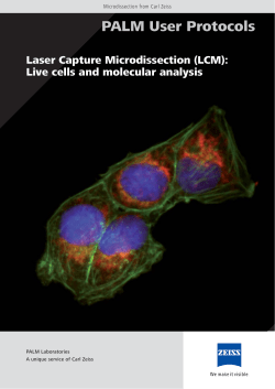 Live cells and molecular analysis
