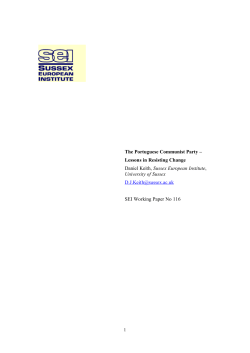 The Portugese Communist Party - Lessons in