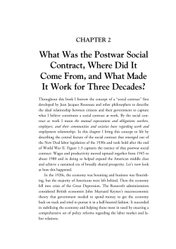 The Post War Social Contract