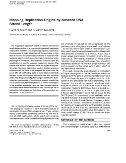 Mapping Replication Origins by Nascent DNA Strand Length