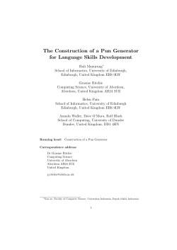 The Construction of a Pun Generator for Language Skills Development
