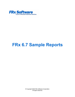 FRx 6.7 Sample Report