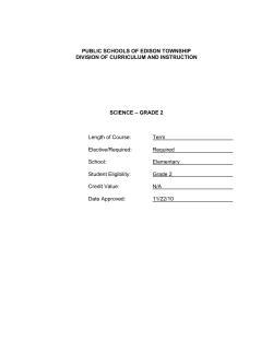 Unit Title - Edison Township Public Schools