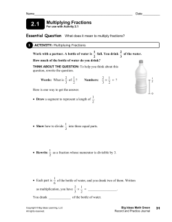 Multiplying Fractions - White Plains Public Schools