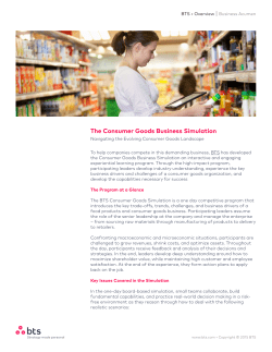 The Consumer Goods Business Simulation
