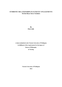 SYMBIOTIC RELATIONSHIPS IN PATIENTS