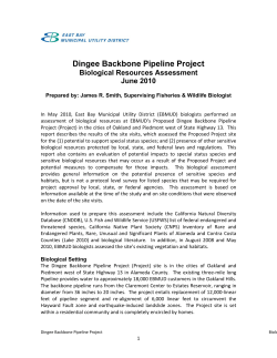 Dingee Backbone Pipeline Project - East Bay Municipal Utility District