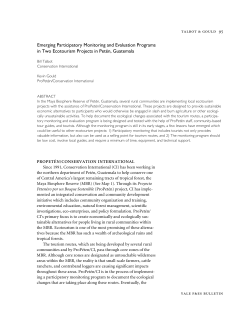 Emerging Participatory Monitoring and Evaluation