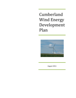 Cumberland Wind Energy Development Plan