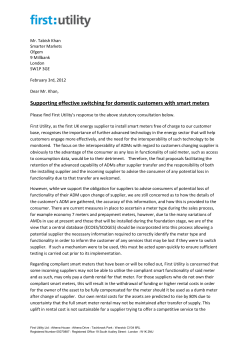 First Utility Response