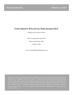 ADV Disclosure - Convergent Financial Strategies, LLC