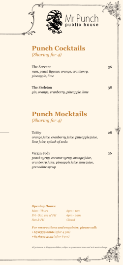 Punch Cocktails Punch Mocktails