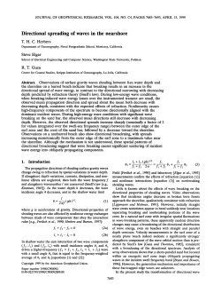 Directional spreading of waves in the nearshore