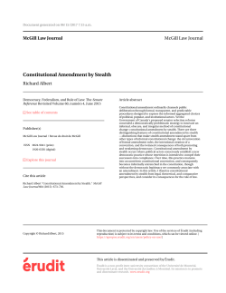 Constitutional Amendment by Stealth