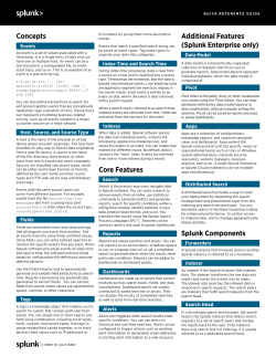 Splunk Quick reference Guide