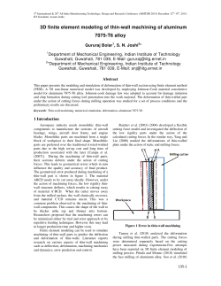 3D finite element modeling of thin-wall machining of aluminum 7075