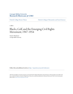 Blacks, Golf, and the Emerging Civil Rights Movement, 1947-1954