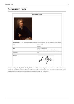 Alexander Pope