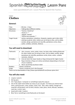 Clothes - Spanish Kid Stuff