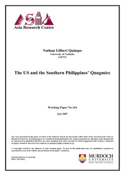 US and the Southern Philippines` Quagmire