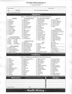 conditions you currently have or have had in the past year