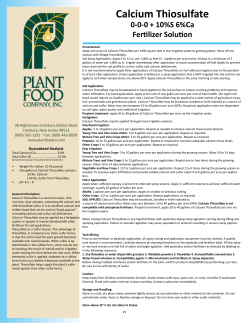 Calcium Thiosulfate - Plant Food Company
