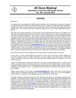 January - The Naval Wargames Society