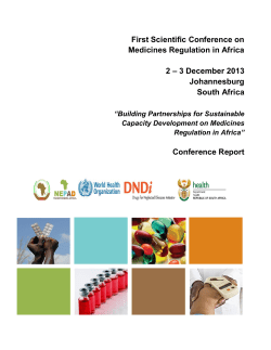 First Scientific Conference on Medicines Regulation in Africa 2 &ndash; 3