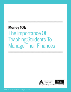 The Importance Of Teaching Students To Manage Their Finances